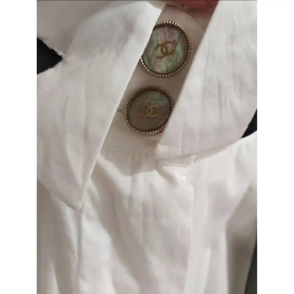 Chanel White Cotton Top White Cotton Very good - Box View