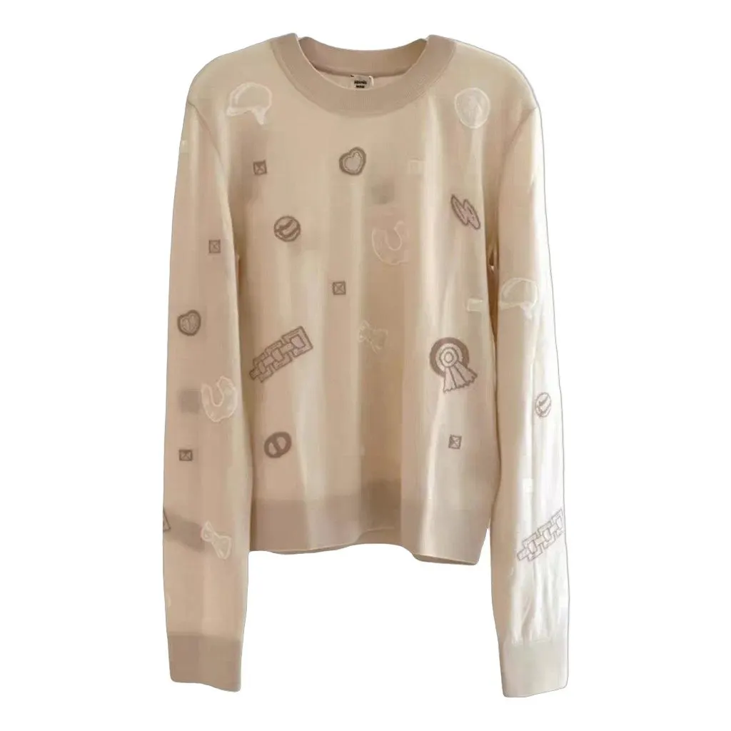 Hermes Twillaine Wool Knitwear MultiColor Wool Very good - Front View