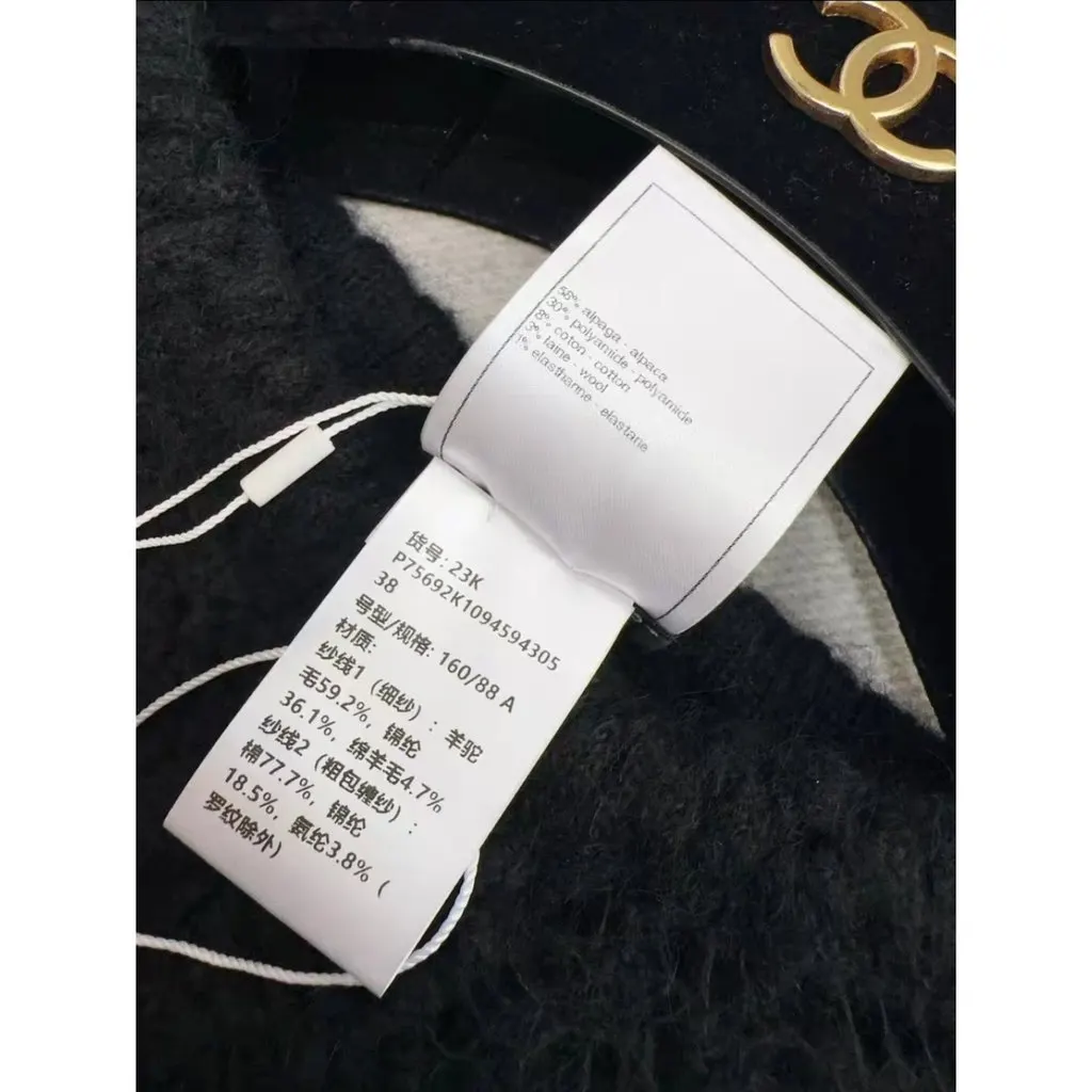 Chanel Black Wool Knitwear Black Wool Never worn, with tag - Model View