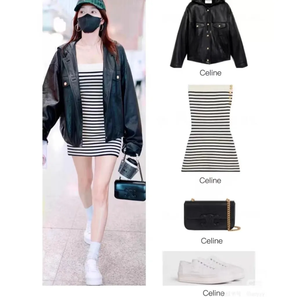 Celine Wool Dress MultiColor Wool Very good - Box View