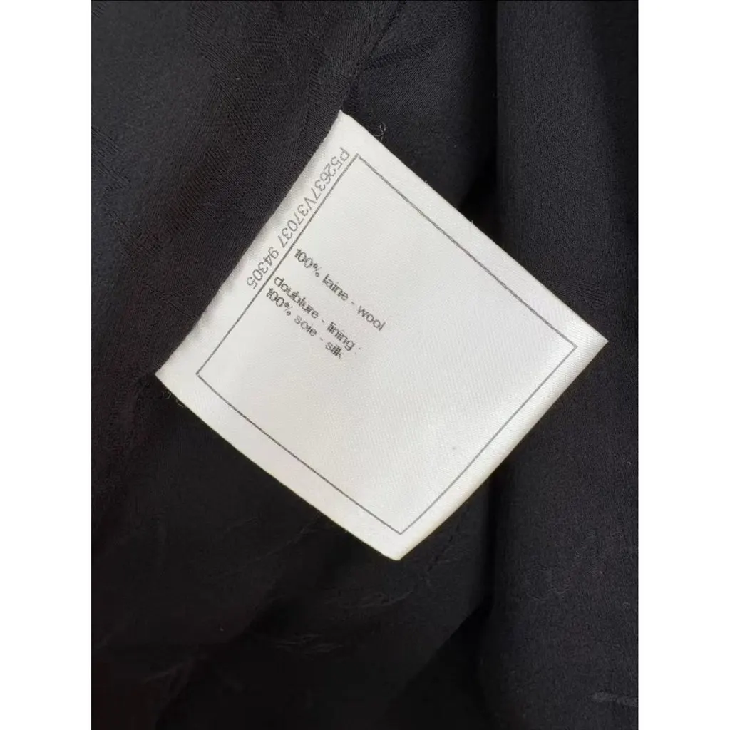 Chanel La Petite Veste Noire Black Wool Jacket Black Wool Very good - Inside View
