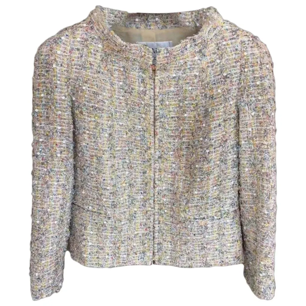 Chanel La Petite Veste Noire Tweed Jacket MultiColor Tweed Very good - Front View