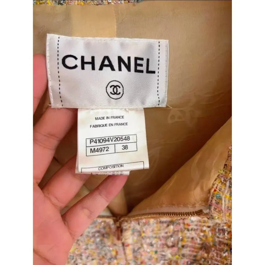 Chanel La Petite Veste Noire Tweed Jacket MultiColor Tweed Very good - Inside View