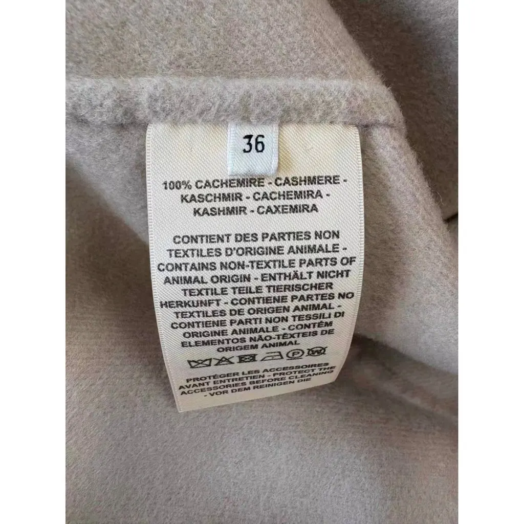 Hermes Cashmere Coat MultiColor Cashmere Very good - Inside View