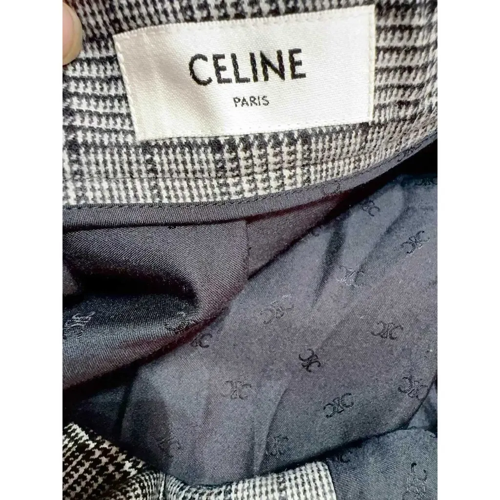 Celine Wool Skirt MultiColor Wool Never worn, with tag - Model View