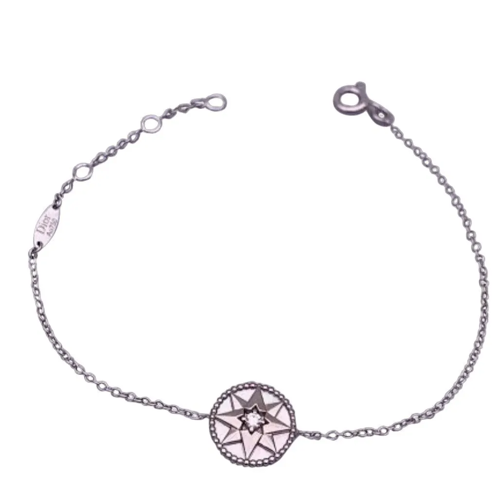 Dior Rose Des Vents Silver White Gold Bracelet Silver White Gold Very good - Front View