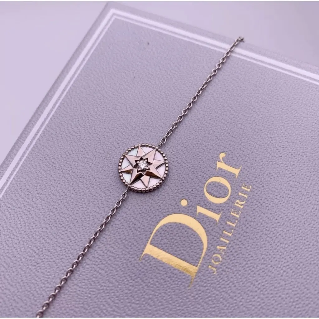 Dior Rose Des Vents Silver White Gold Bracelet Silver White Gold Very good - Inside View