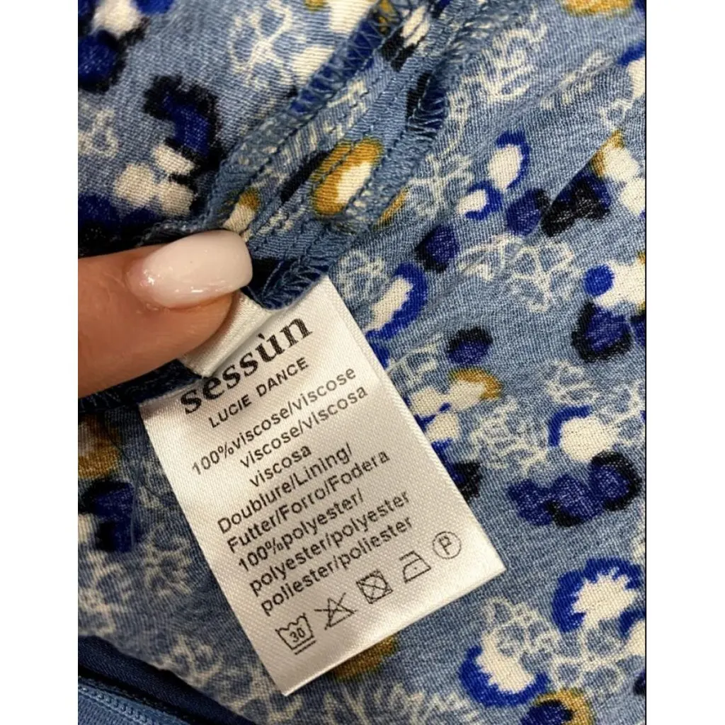 Sessùn Blue Synthetic Dress Blue Very good - Inside View