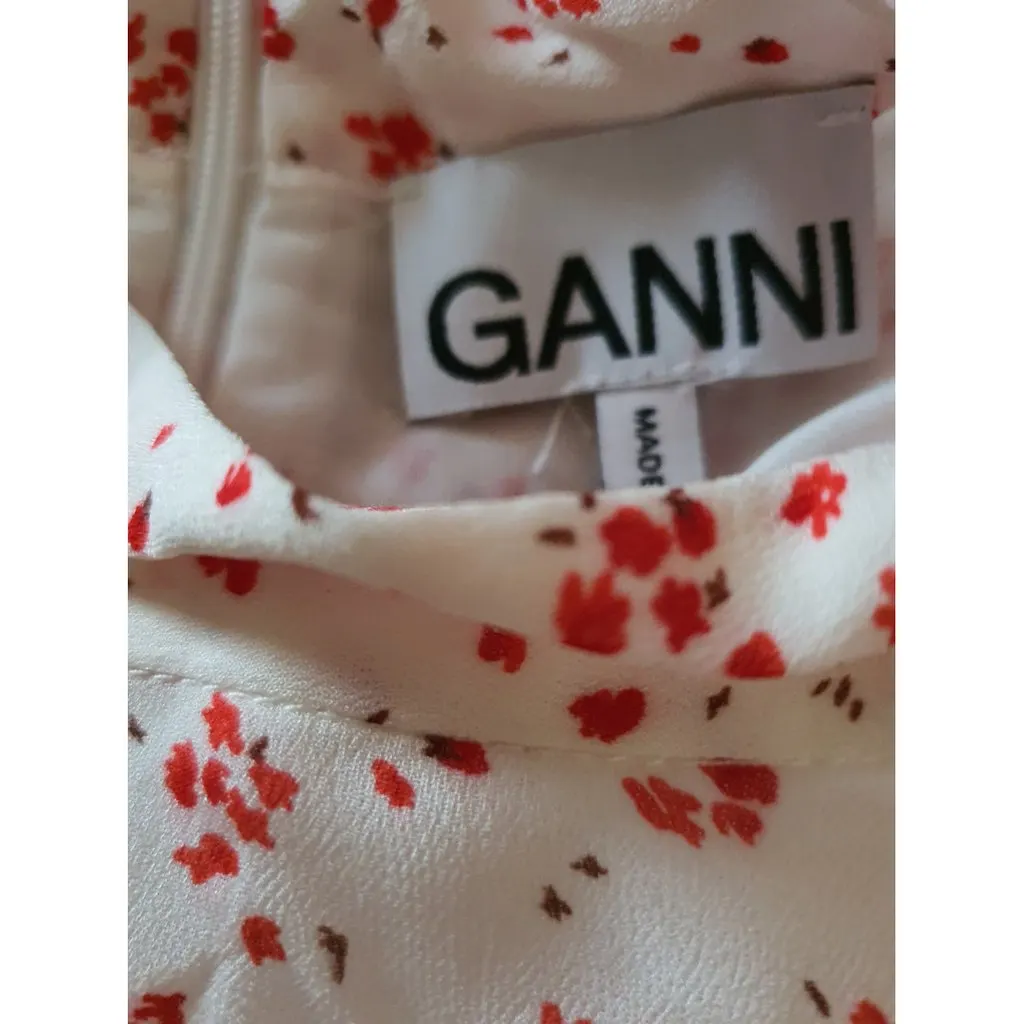 Ganni Polyester Dress MultiColor Polyester Very good - Back View