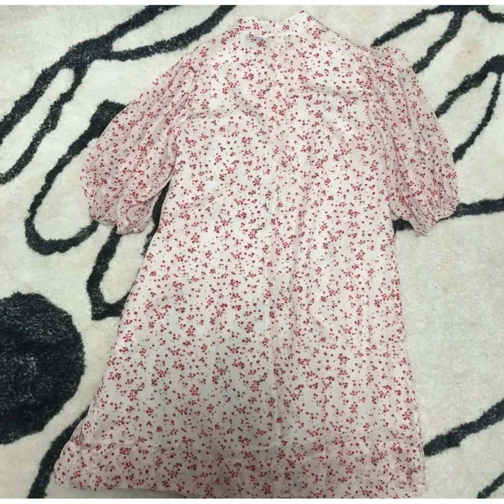 Ganni Polyester Dress MultiColor Polyester Very good - Model View