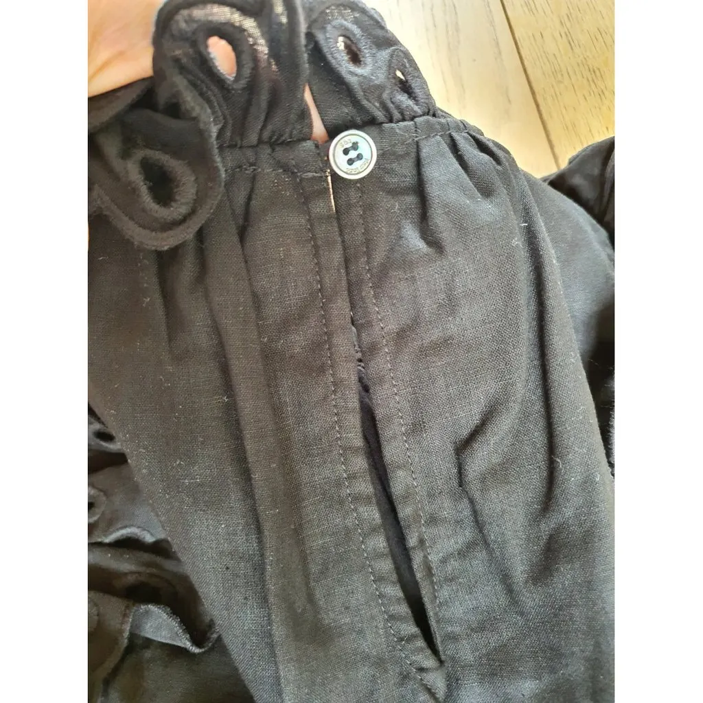 SEA New York Black Linen Dress Black Linen Very good - Model View
