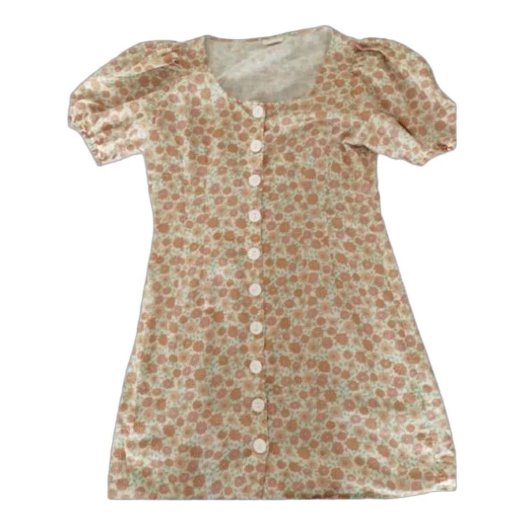 Rixo Yellow Cotton Dress Yellow Cotton Very good - Front View
