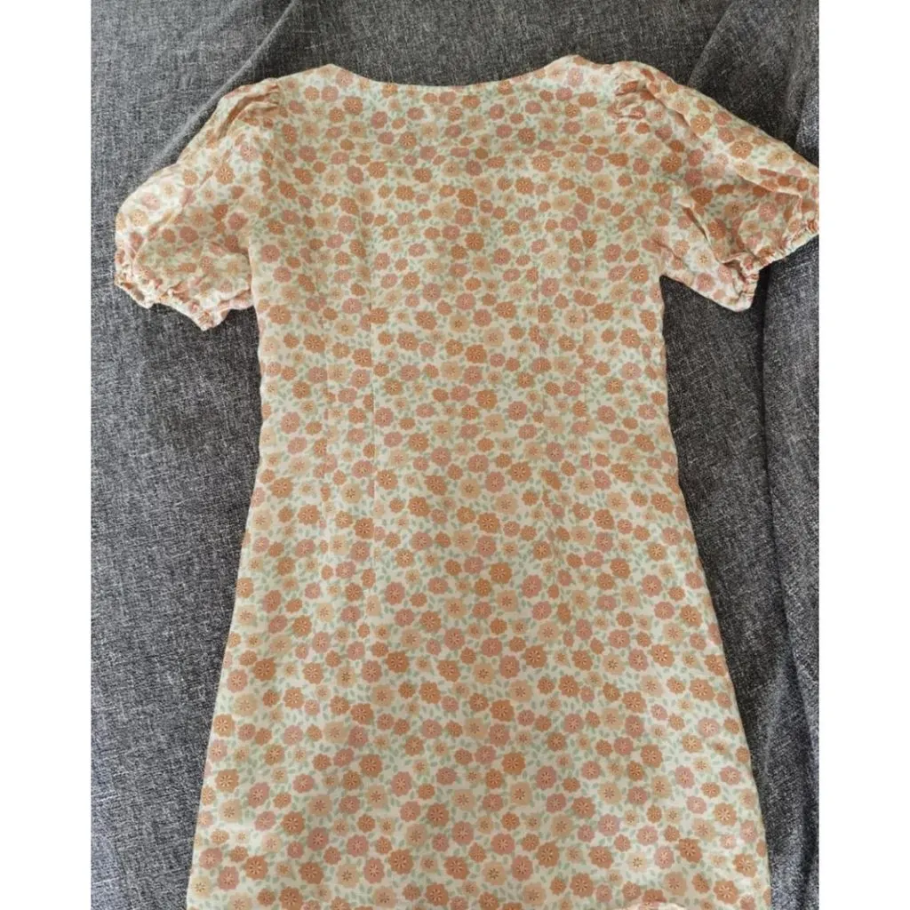 Rixo Yellow Cotton Dress Yellow Cotton Very good - Back View