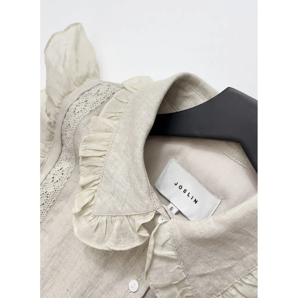 Joslin Studio Beige Linen Dress Beige Linen Very good - Inside View