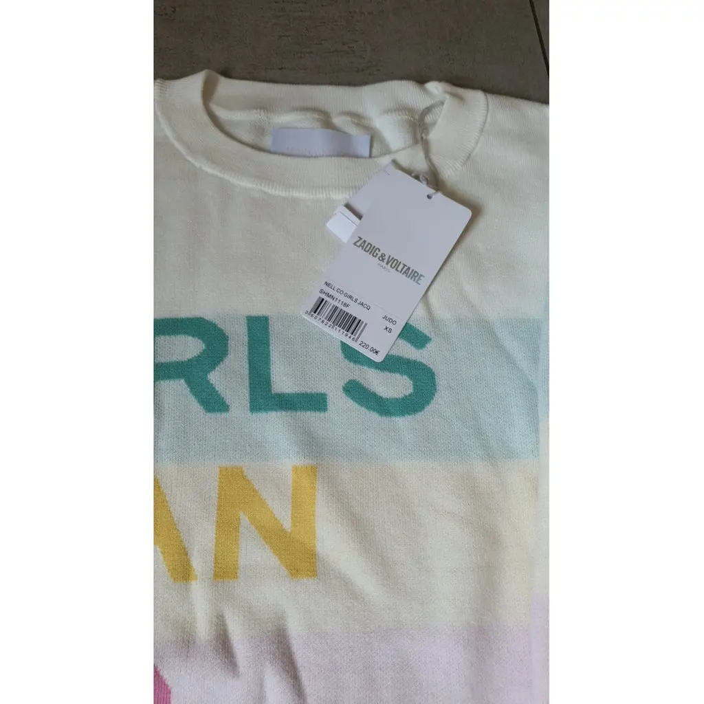 Zadig & Voltaire White Cotton Knitwear White Cotton Never worn, with tag - Back View