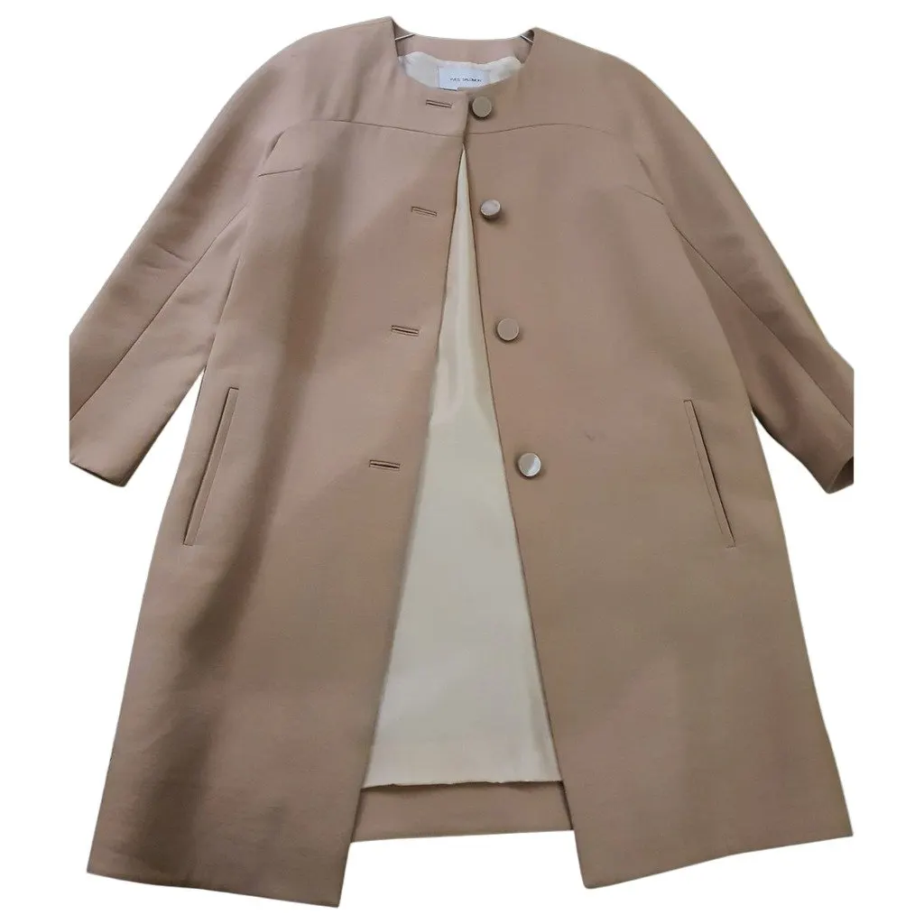 Yves Salomon Pink Wool Coat