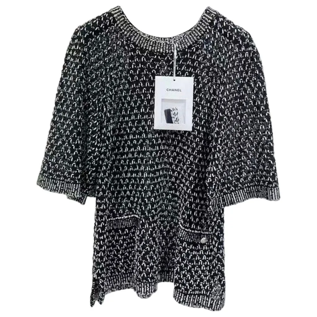 Chanel Black Polyester Top Black Polyester Never worn, with tag - Front View