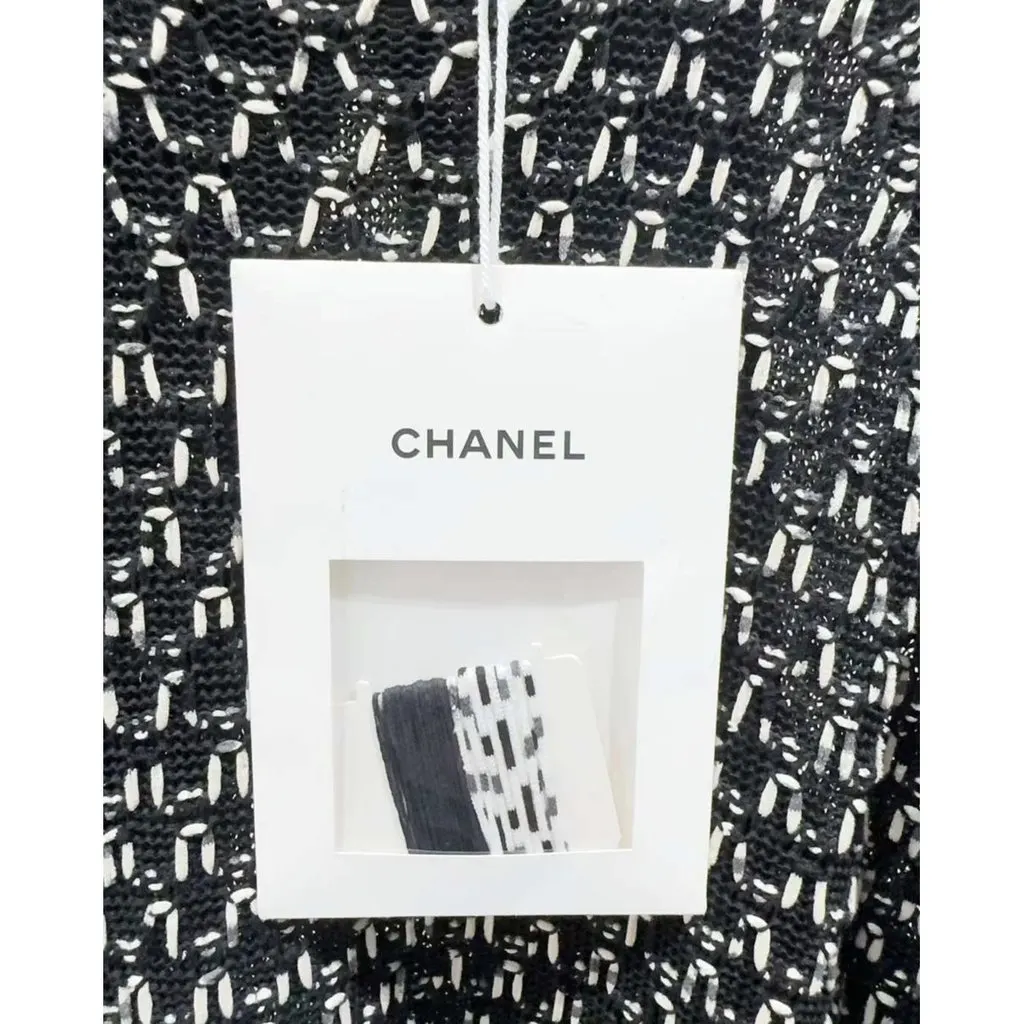 Chanel Black Polyester Top Black Polyester Never worn, with tag - Model View