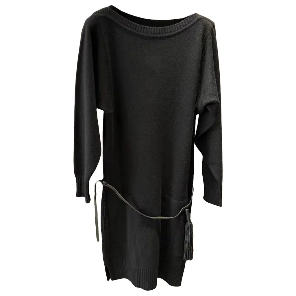 Hermes Black Cashmere Dress Black Cashmere Very good - Front View
