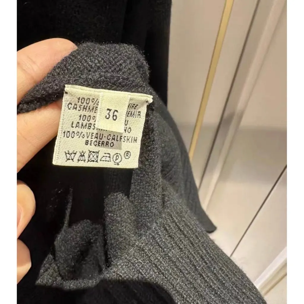 Hermes Black Cashmere Dress Black Cashmere Very good - Model View