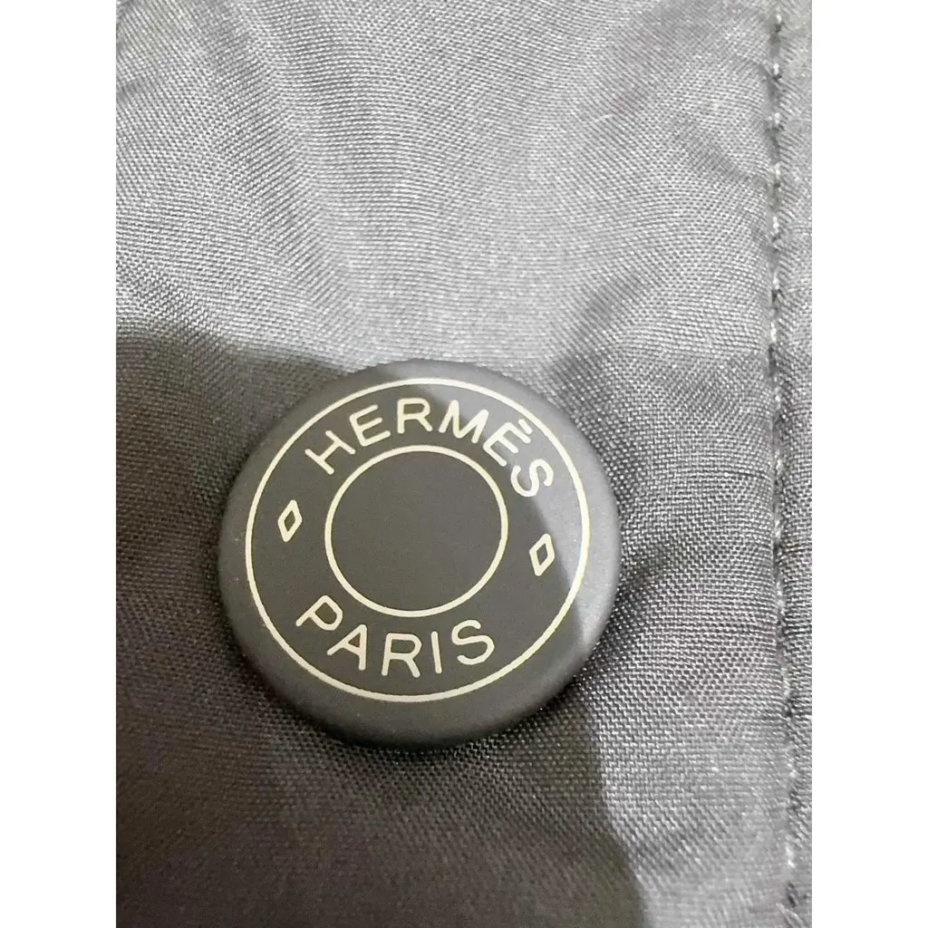 Hermes Black Polyester Leather Jacket Black Polyester Never worn, with tag - Model View