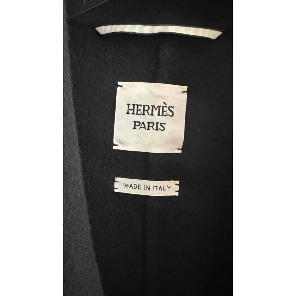 Hermes Cashmere Coat MultiColor Cashmere Very good - Inside View