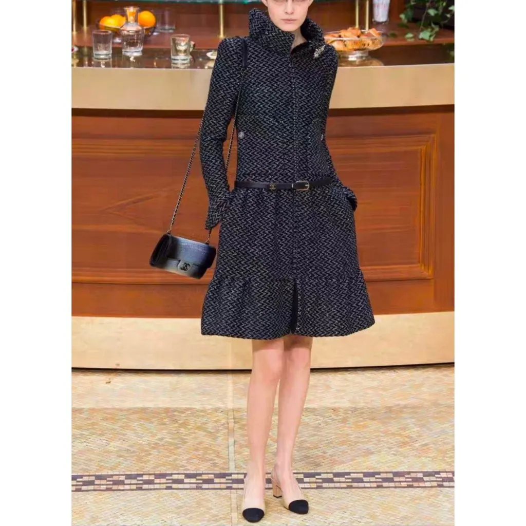 Chanel Tweed Dress MultiColor Tweed Very good - Inside View