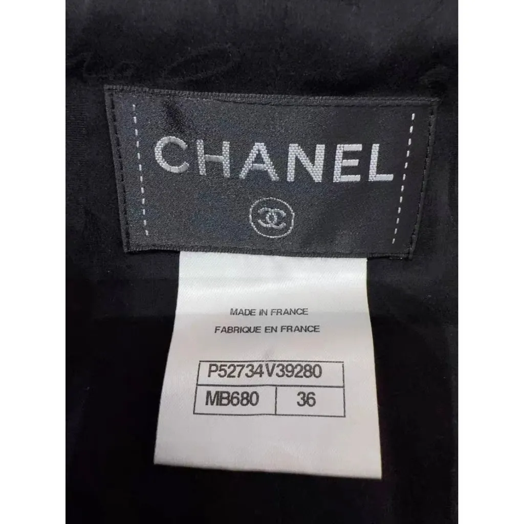 Chanel Tweed Dress MultiColor Tweed Very good - Box View