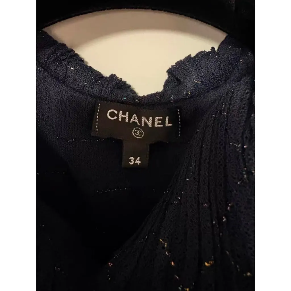 Chanel Polyester Dress MultiColor Polyester Very good - Back View