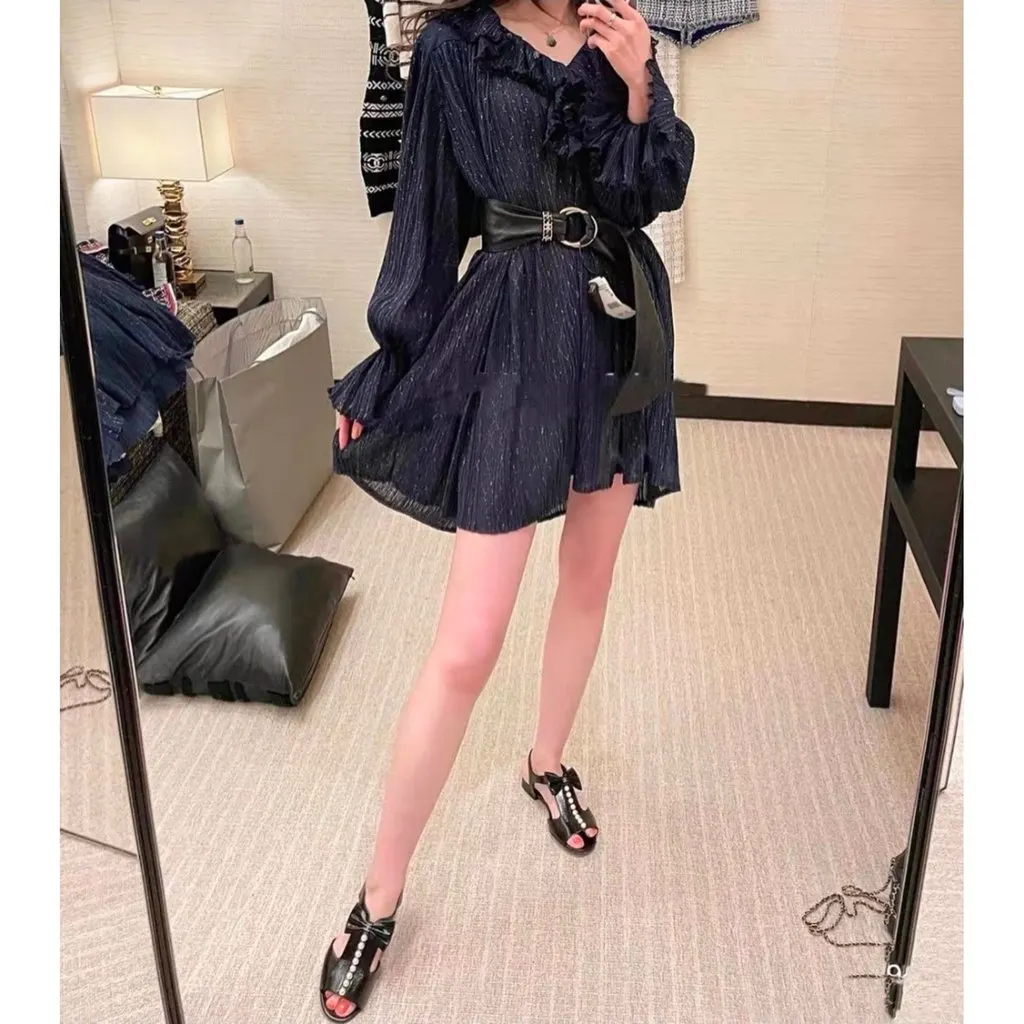 Chanel Polyester Dress MultiColor Polyester Very good - Model View