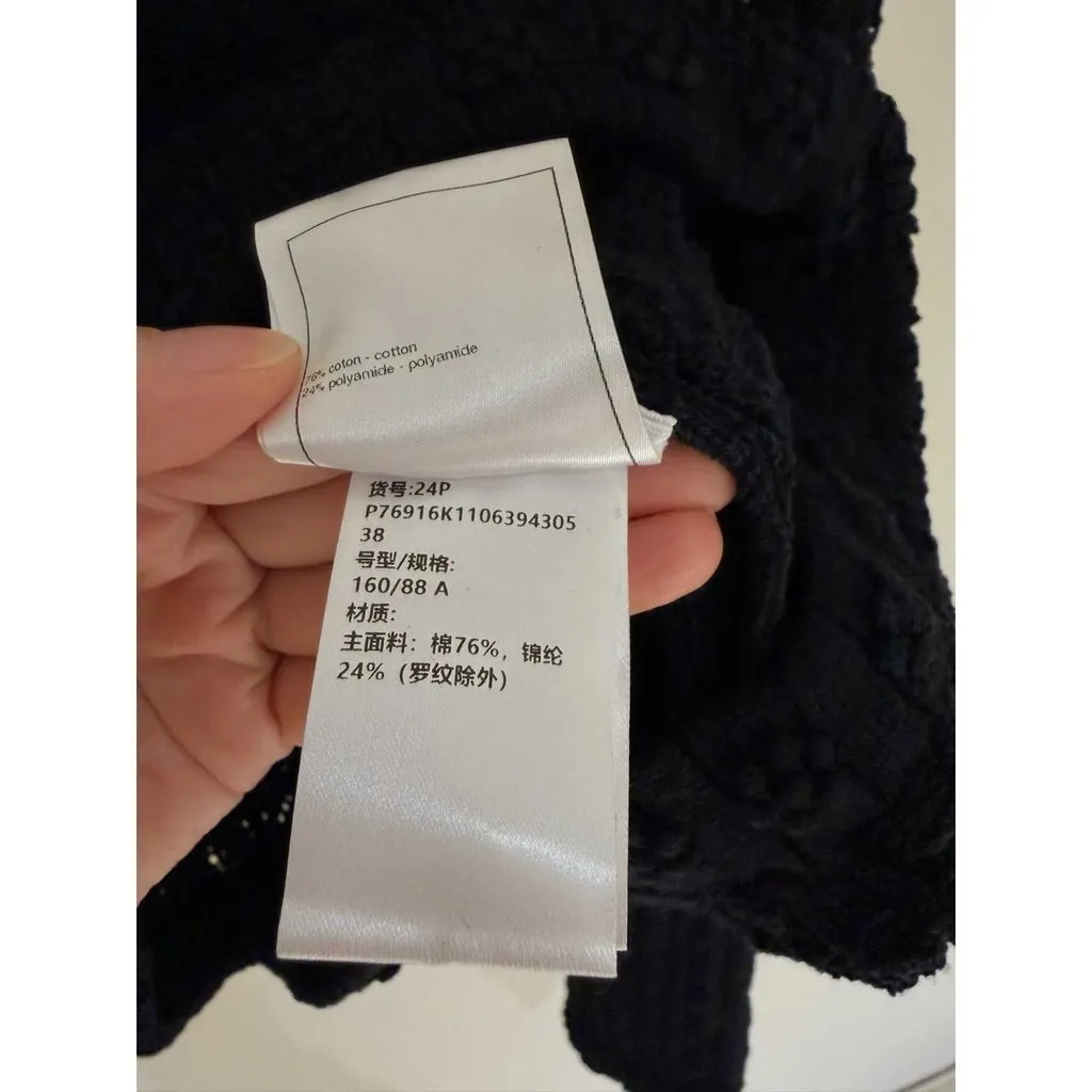 Chanel Black Cotton Knitwear Black Cotton Very good - Box View