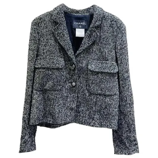 Chanel La Petite Veste Noire Tweed Jacket MultiColor Tweed Very good - Front View