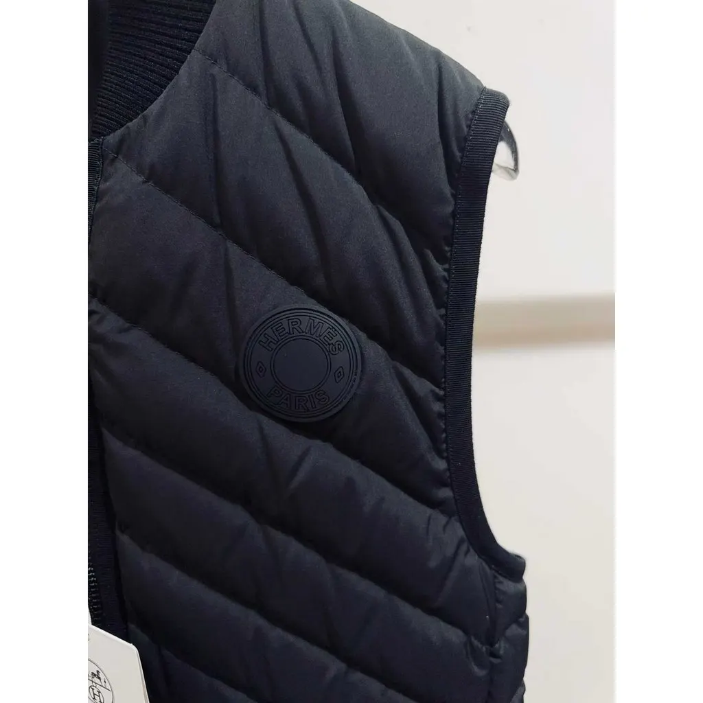 Hermes Black Polyester Coat Black Polyester Never worn, with tag - Inside View