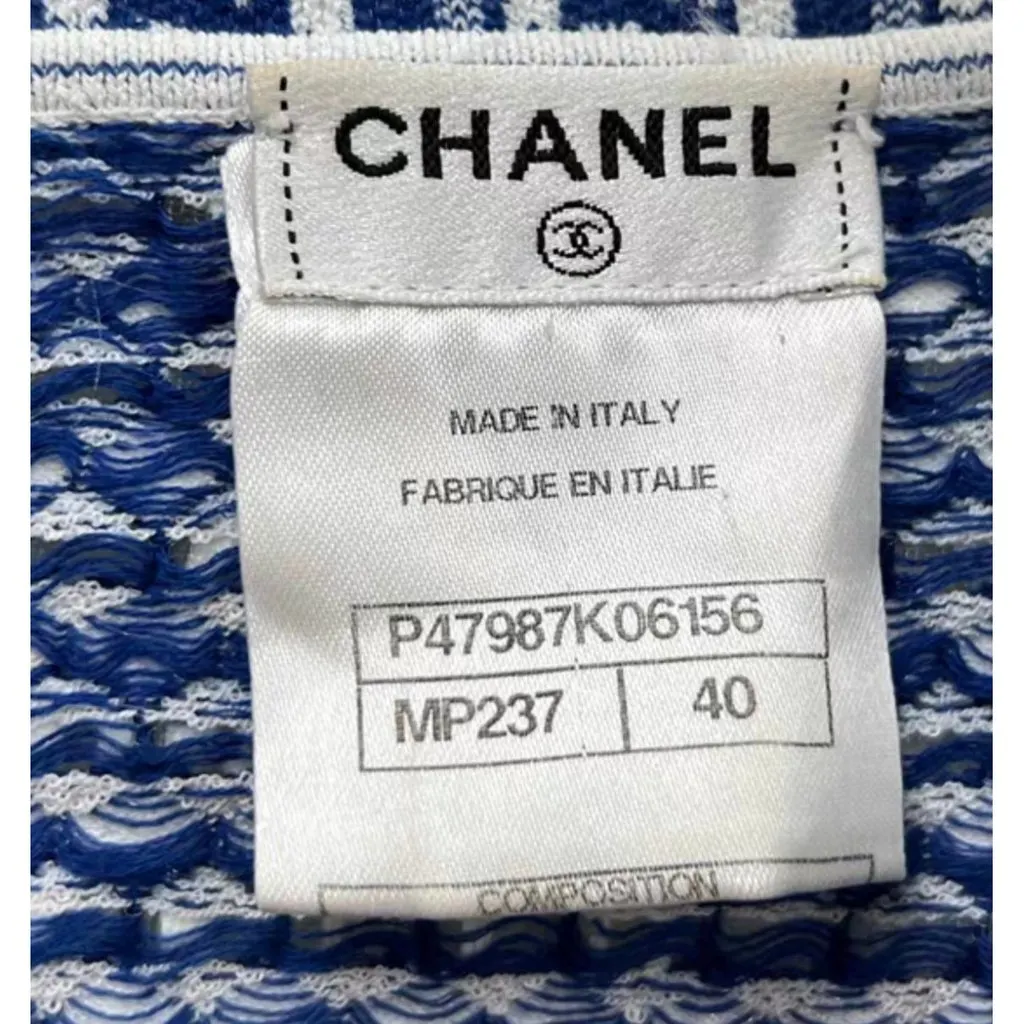 Chanel Navy Synthetic Dress Navy Good - Box View