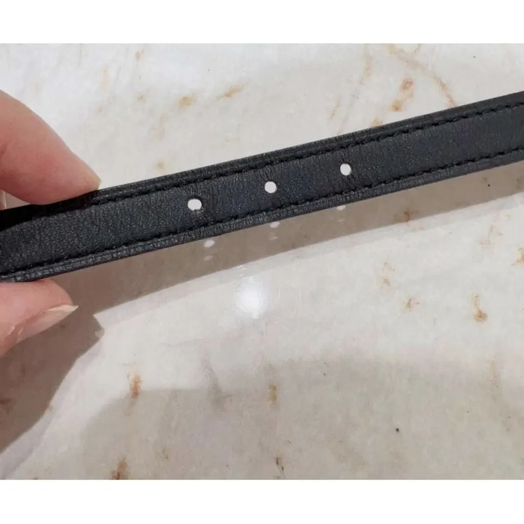 Hermes Black Leather Belt Black Leather Very good - Model View