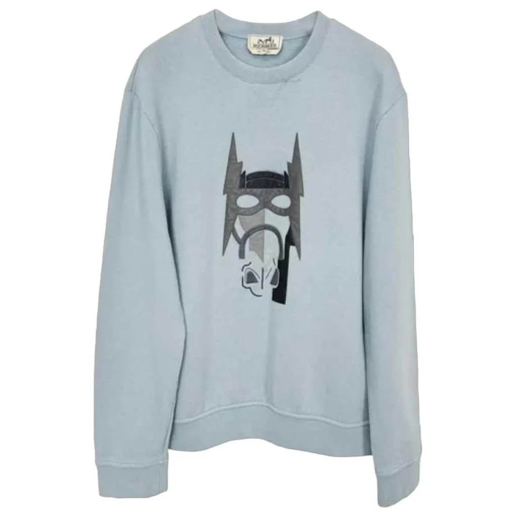 Hermes Blue Cotton Knitwear Blue Cotton Very good - Front View