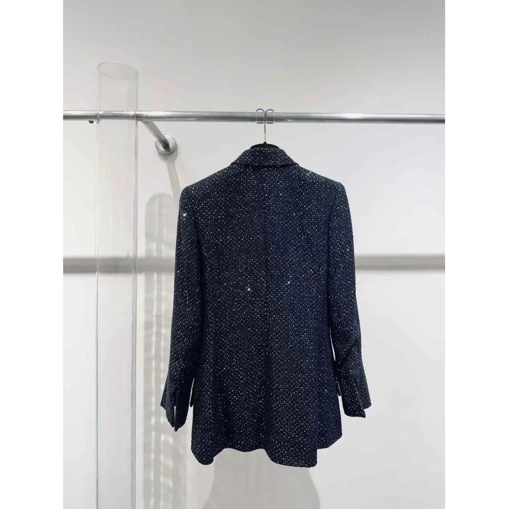 Chanel La Petite Veste Noire Black Tweed Jacket Black Tweed Very good - Back View