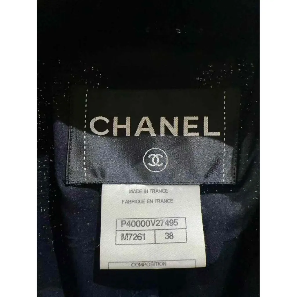 Chanel La Petite Veste Noire Black Tweed Jacket Black Tweed Very good - Inside View