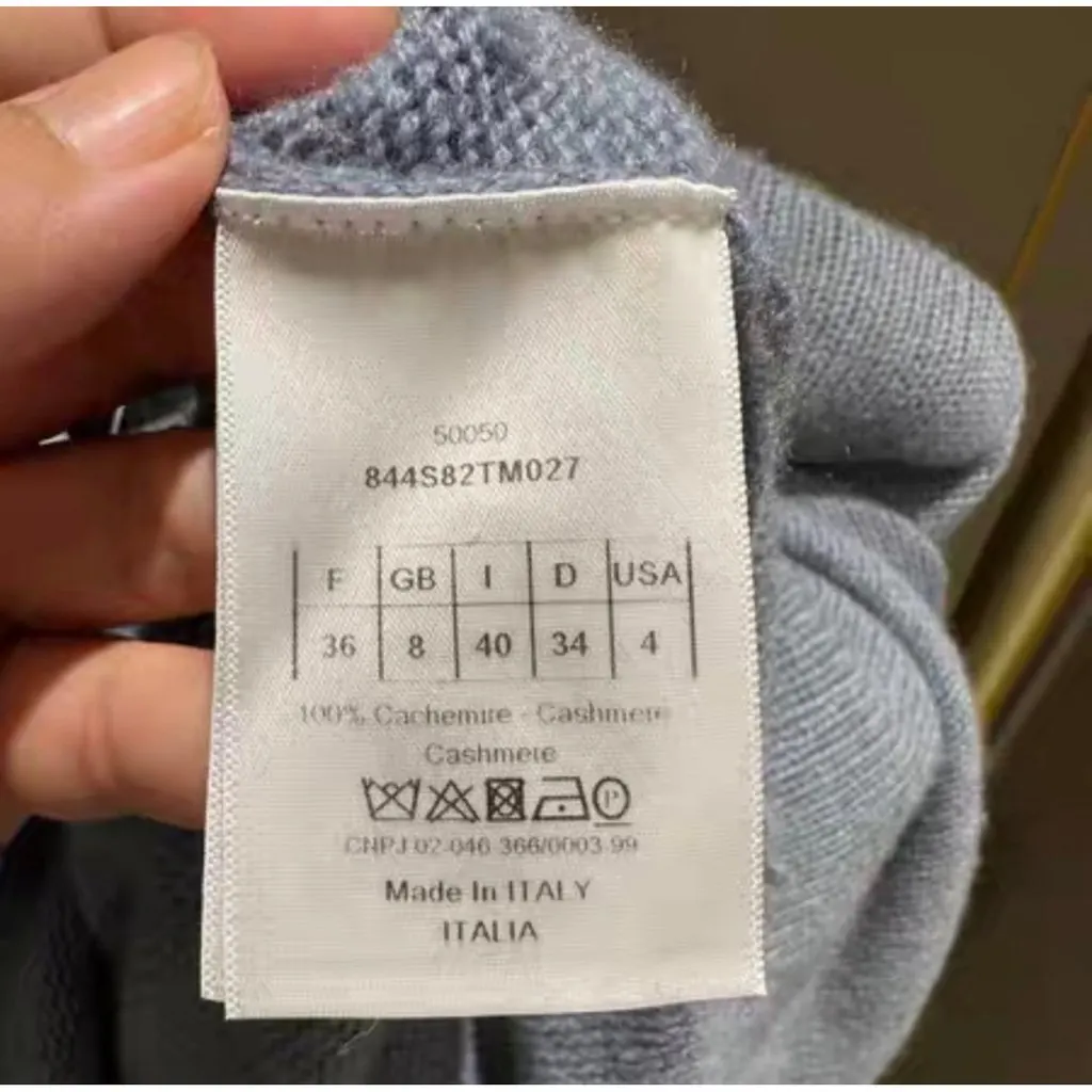 Dior J'Adior Grey Cashmere Knitwear Grey Cashmere Very good - Inside View