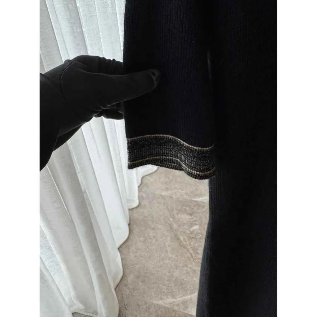 Chanel Black Cashmere Dress Black Cashmere Very good - Inside View