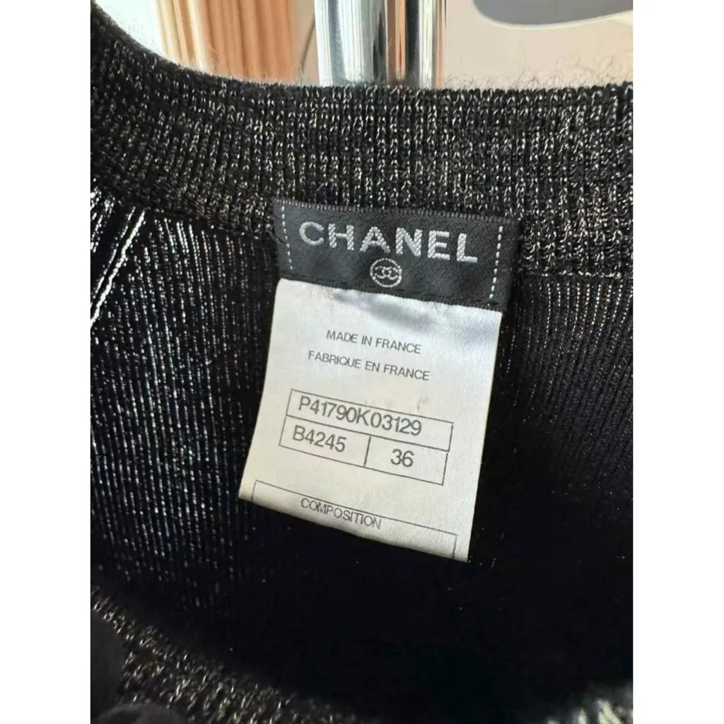 Chanel Black Cashmere Dress Black Cashmere Very good - Box View
