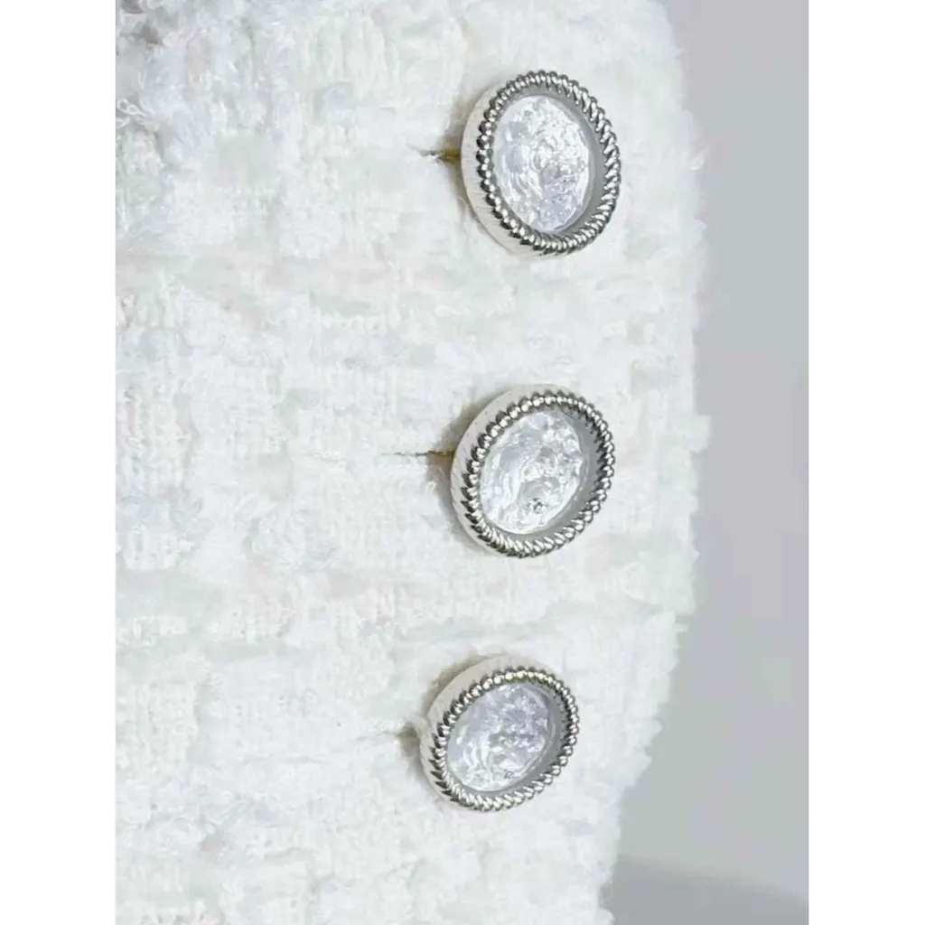Chanel La Petite Veste Noire White Tweed Jacket White Tweed Very good - Model View