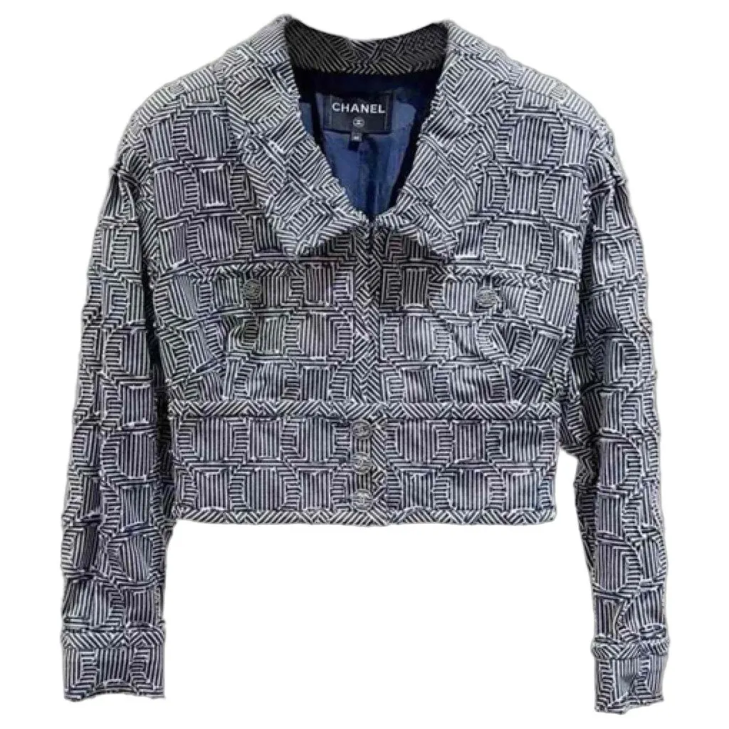 Chanel La Petite Veste Noire Cotton Jacket MultiColor Cotton Very good - Front View