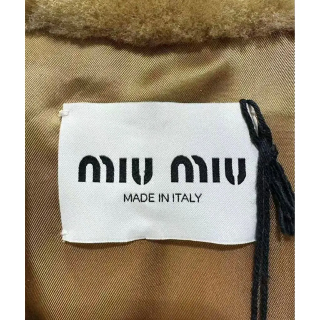 Miu Miu Shearling Coat MultiColor Shearling Never worn, with tag - Model View