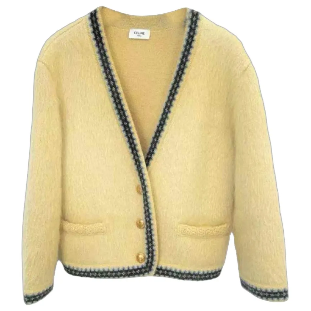 Celine Yellow Wool Jacket Yellow Wool Very good - Front View