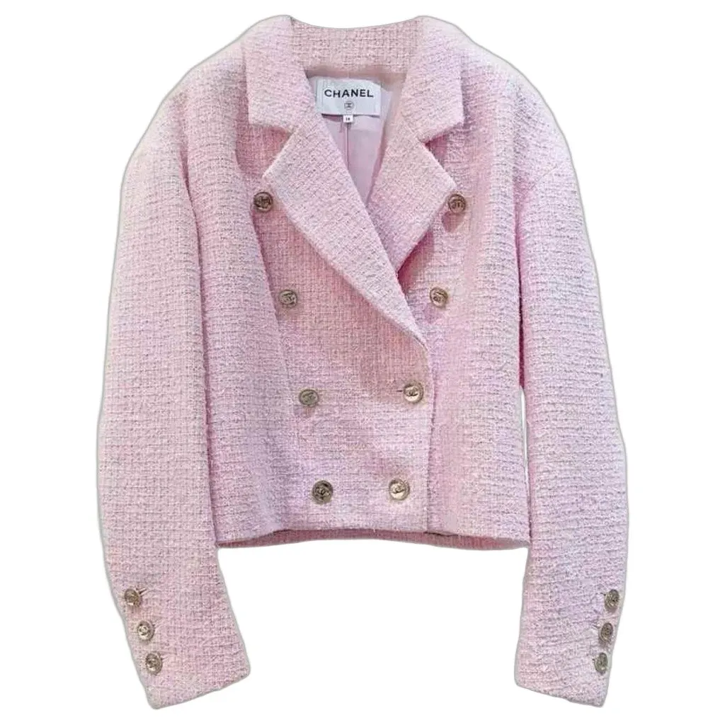 Chanel La Petite Veste Noire Pink Tweed Jacket Pink Tweed Very good - Front View