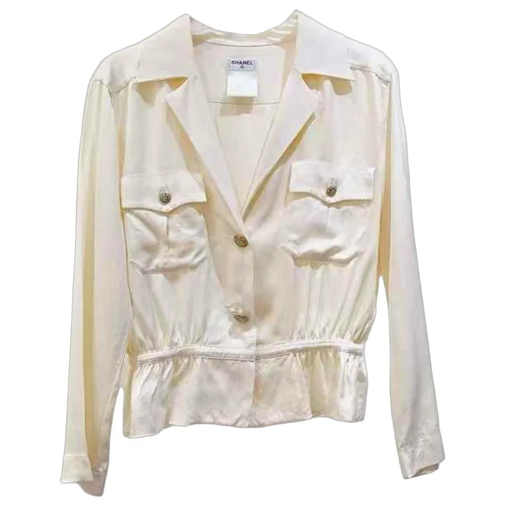 Chanel Silk Top MultiColor Silk Very good - Front View