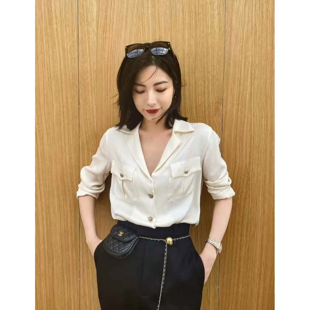 Chanel Silk Top MultiColor Silk Very good - Inside View
