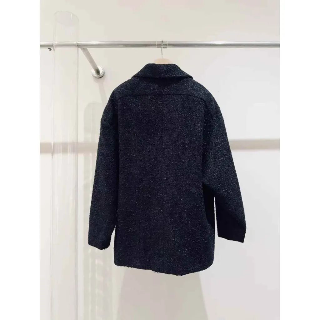 Chanel La Petite Veste Noire Black Tweed Jacket Black Tweed Very good - Back View