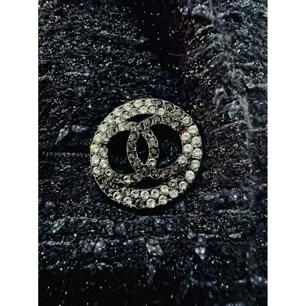 Chanel La Petite Veste Noire Black Tweed Jacket Black Tweed Very good - Model View